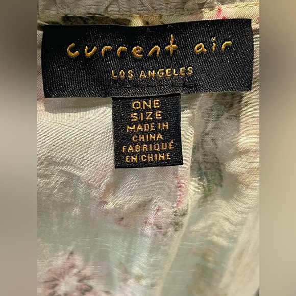 Anthropologie Current Air Green Duster One Size Floral Boho, concerts, festivals - Picture 6 of 6